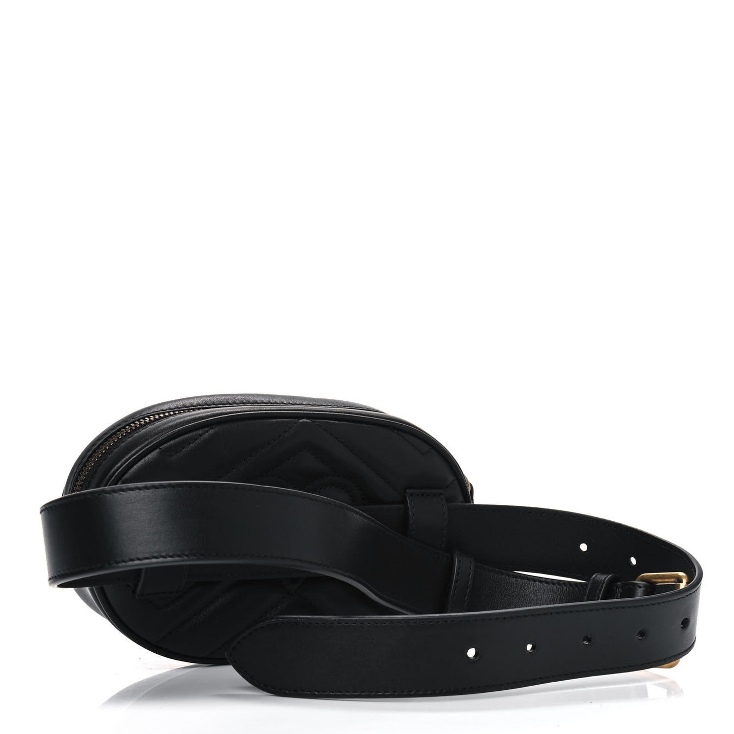 Calfskin Matelasse GG Marmont Belt Bag 85 34 Black