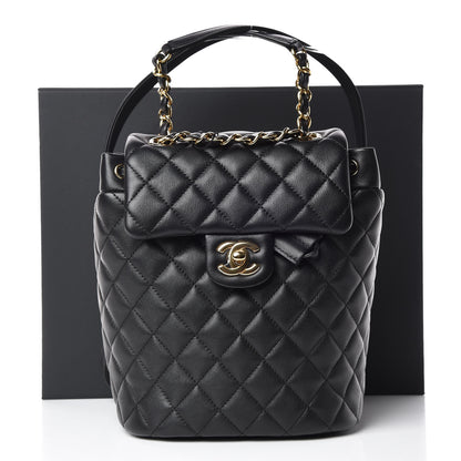 Chanel Calfskin Quilted Mini Urban Spirit Backpack Black 10 of 10