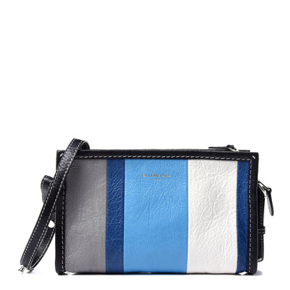 Balenciaga Veau Arena Multicolore Bazar Strap Clutch Bleu Gris White Black 2 of 17