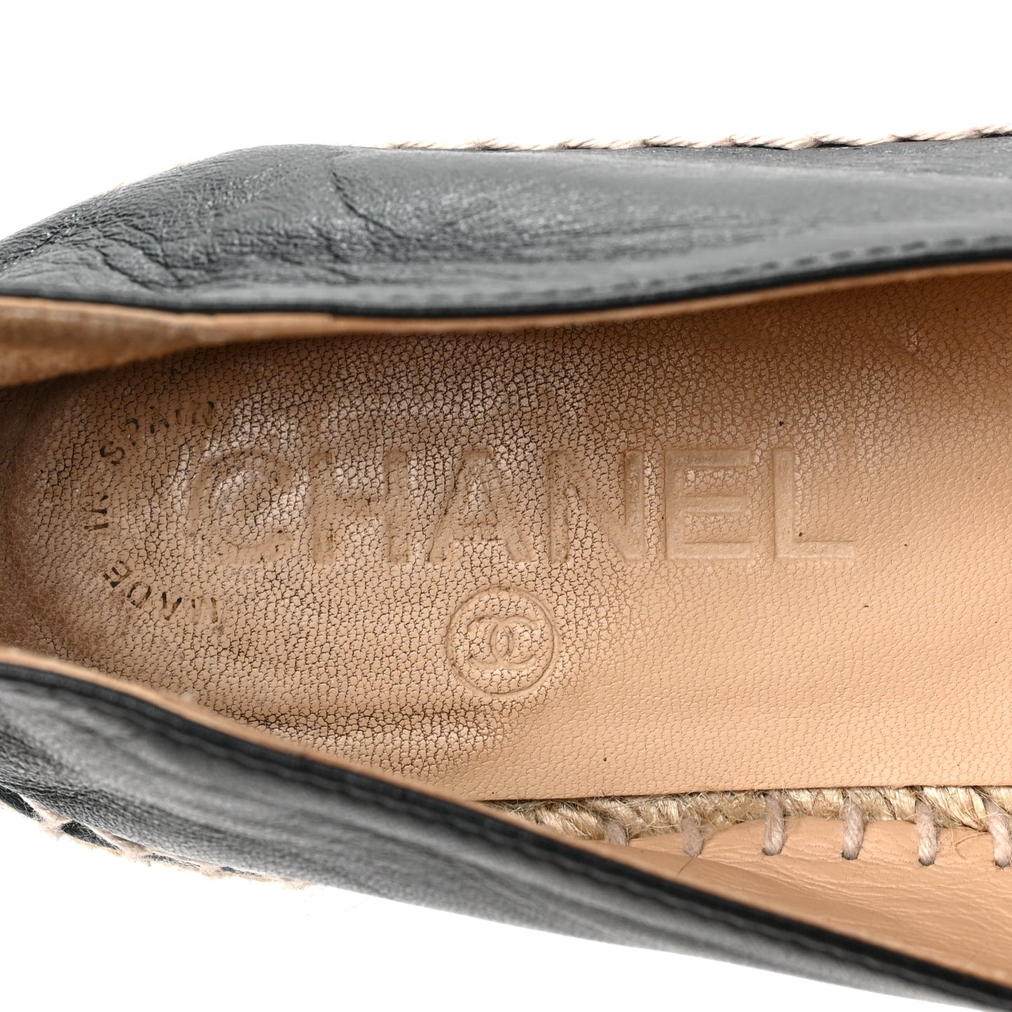 Lambskin CC Espadrilles 37 Black