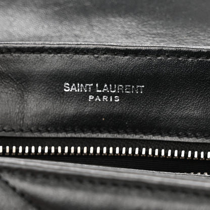 Saint Laurent Calfskin Y Quilted Monogram Toy Loulou Crossbody Bag Black 6 of 11