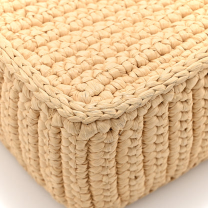 Prada Yarn Raffia Effect Crochet Mini Re-Edition 2000 Shoulder Bag Naturale 12 of 13