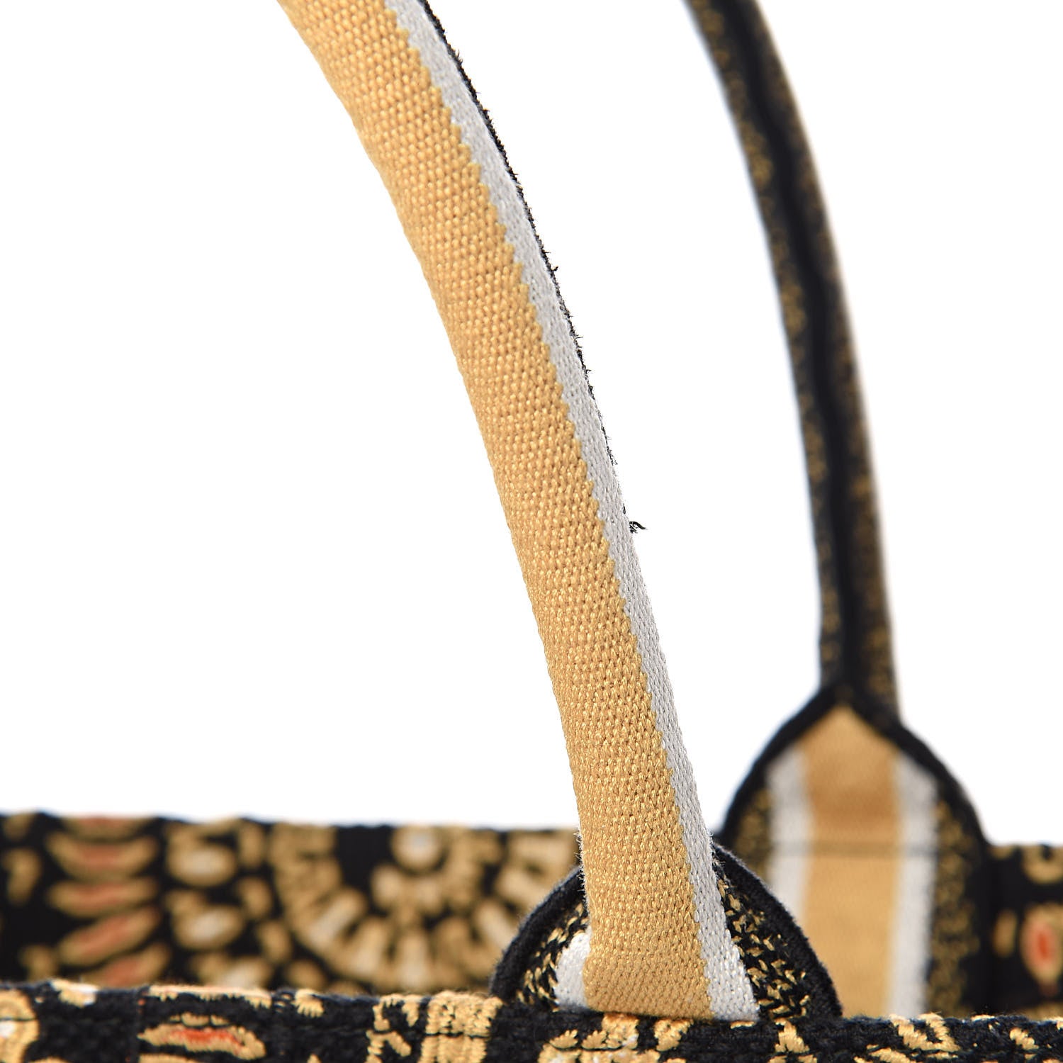 Christian Dior Canvas Embroidered Dior Animals Giraffe Book Tote Yellow Multicolor 12 of 12