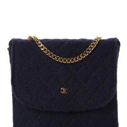 Chanel Jersey Quilted Micro Flap Bag Navy 9 of 9