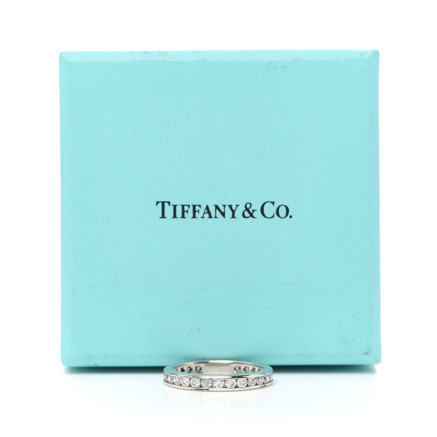 Tiffany Platinum Diamond 1.00ctw Eternity Band Ring 53 6.5 5 of 5
