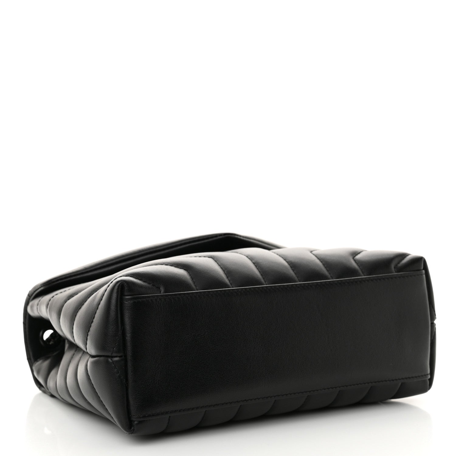 Saint Laurent Calfskin Y Quilted Monogram Monochrome Small Loulou Chain Satchel Black 4 of 11