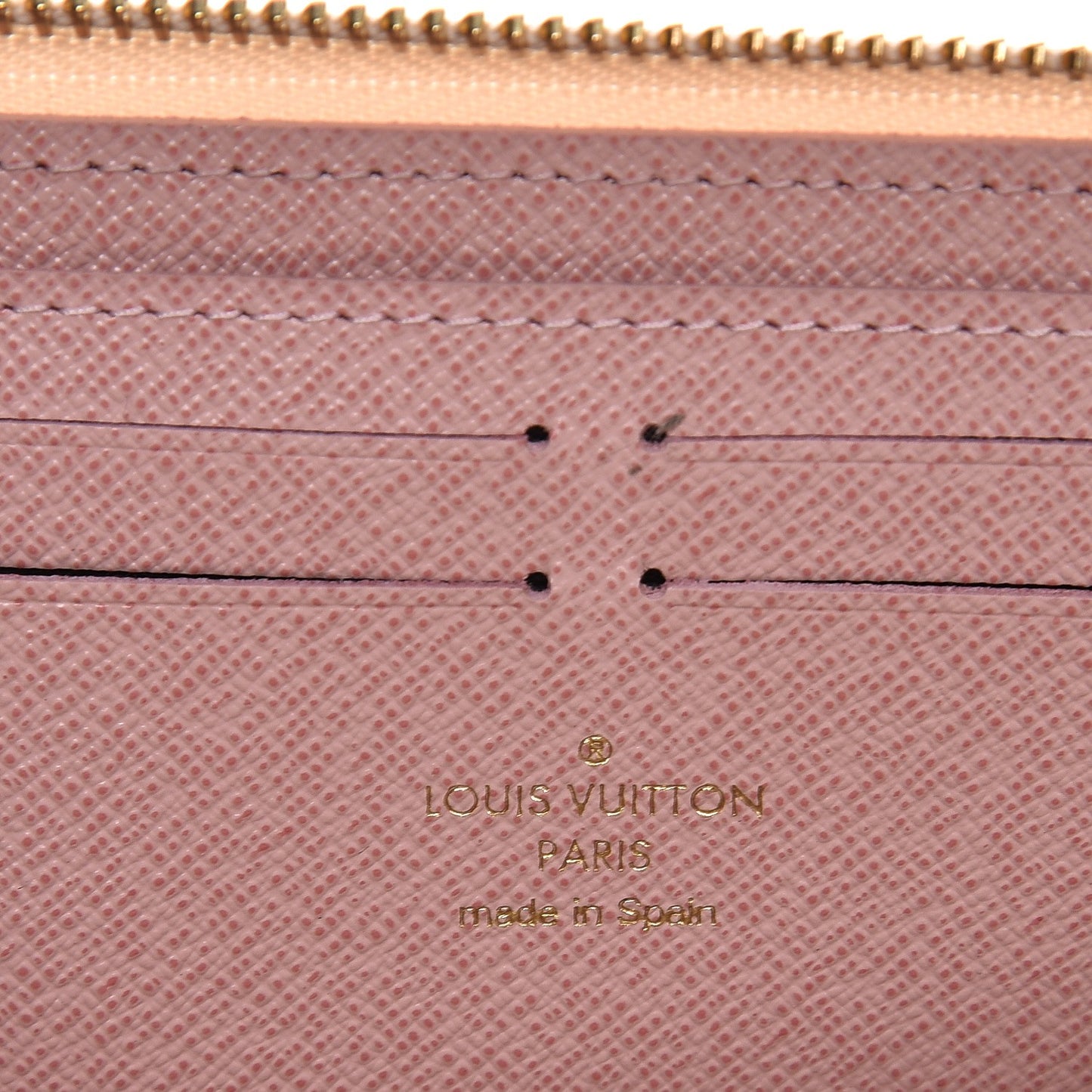Damier Azur Clemence Wallet Rose Ballerine