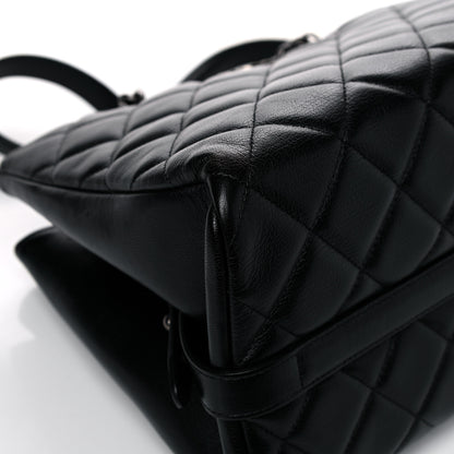 Chanel Goatskin Quilted Large City Rock Shopping Bag Black 26 of 30