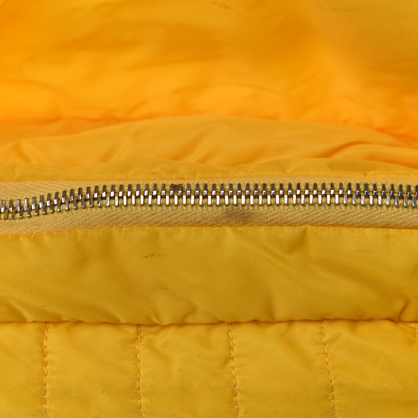 Nylon Vertical Quilted Jumbo Flap Yellow