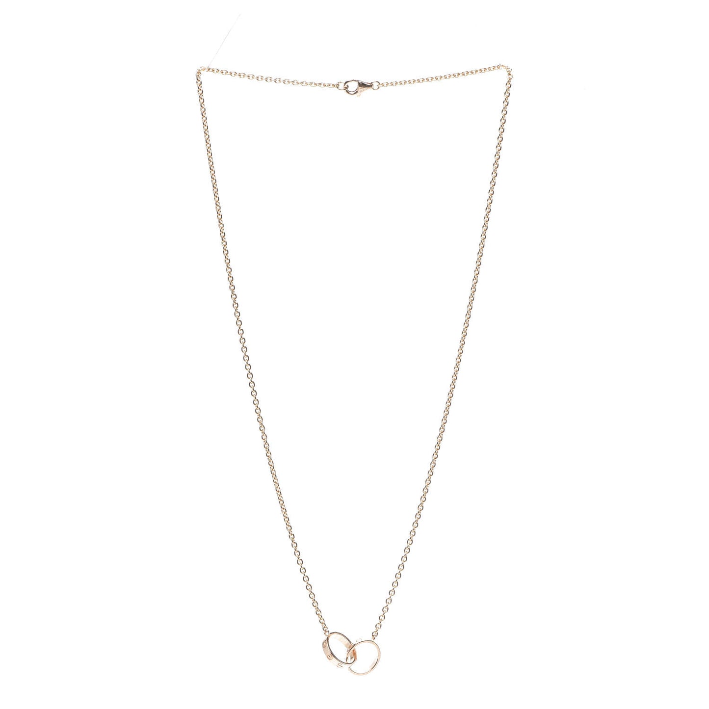 18K Pink Gold Interlocking LOVE Necklace