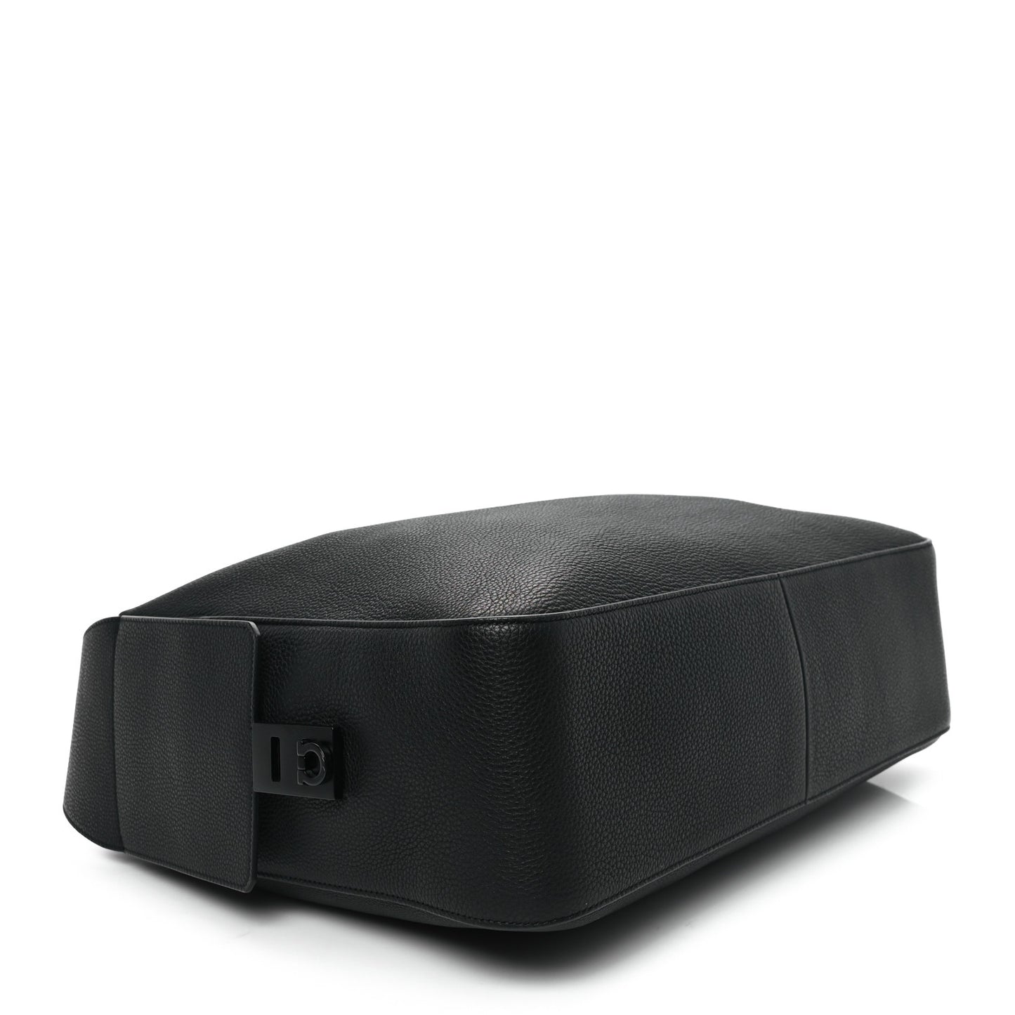 Calfskin Gancini Twins Slouchy Crossbody Bag Black