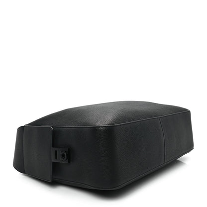 Salvatore Ferragamo Calfskin Gancini Twins Slouchy Crossbody Bag Black 4 of 11