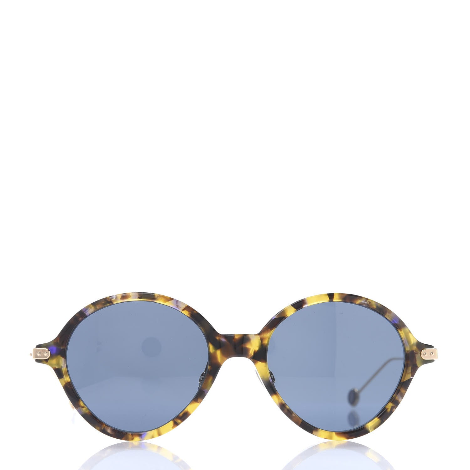 Christian Dior Acetate Umbrage Round Sunglasses Tortoise Blue 2 of 7