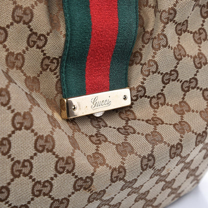 Gucci Monogram Large New Ladies Web Hobo Dark Brown 12 of 16