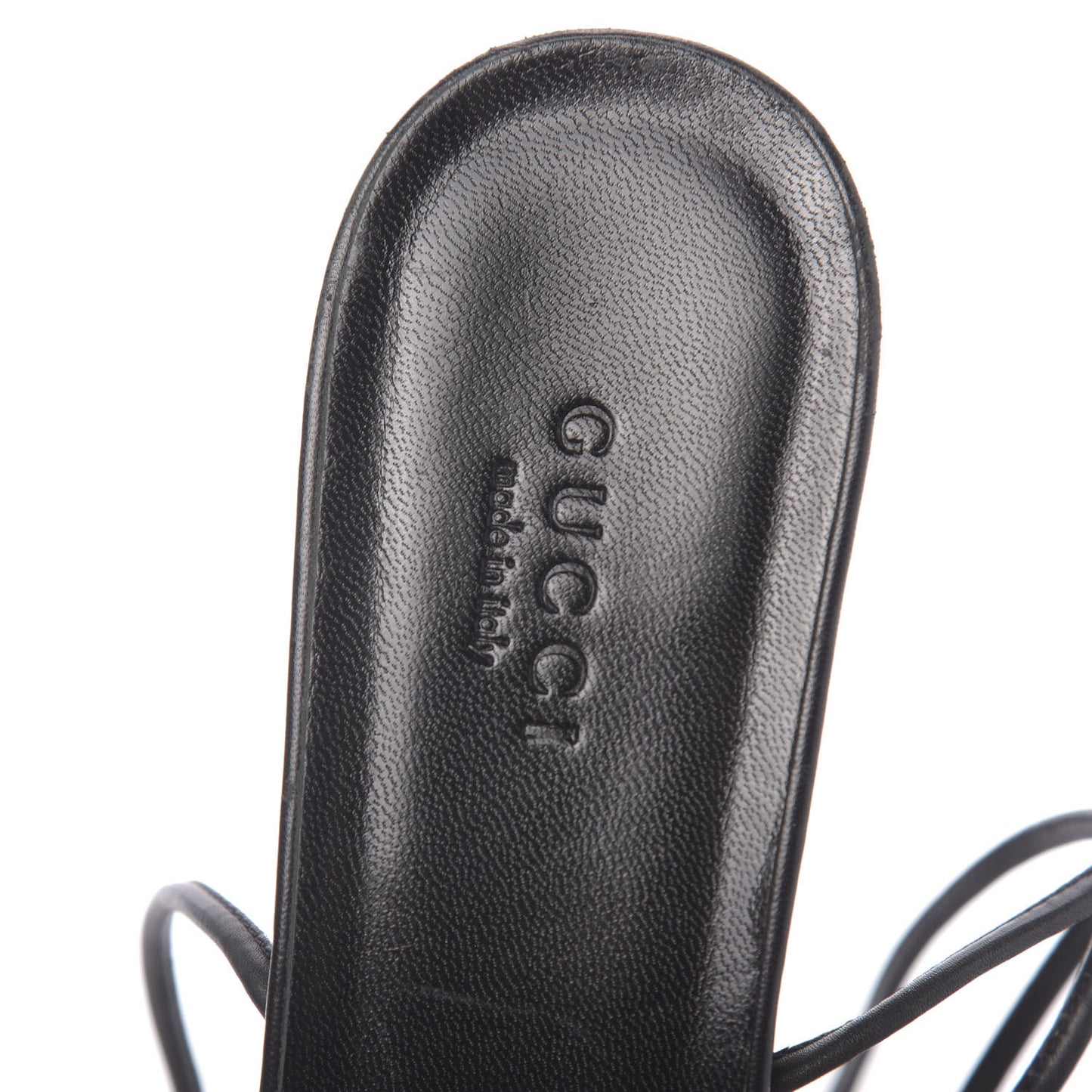 Calfskin Heloise Lace Up Pom Sandals 37 Black