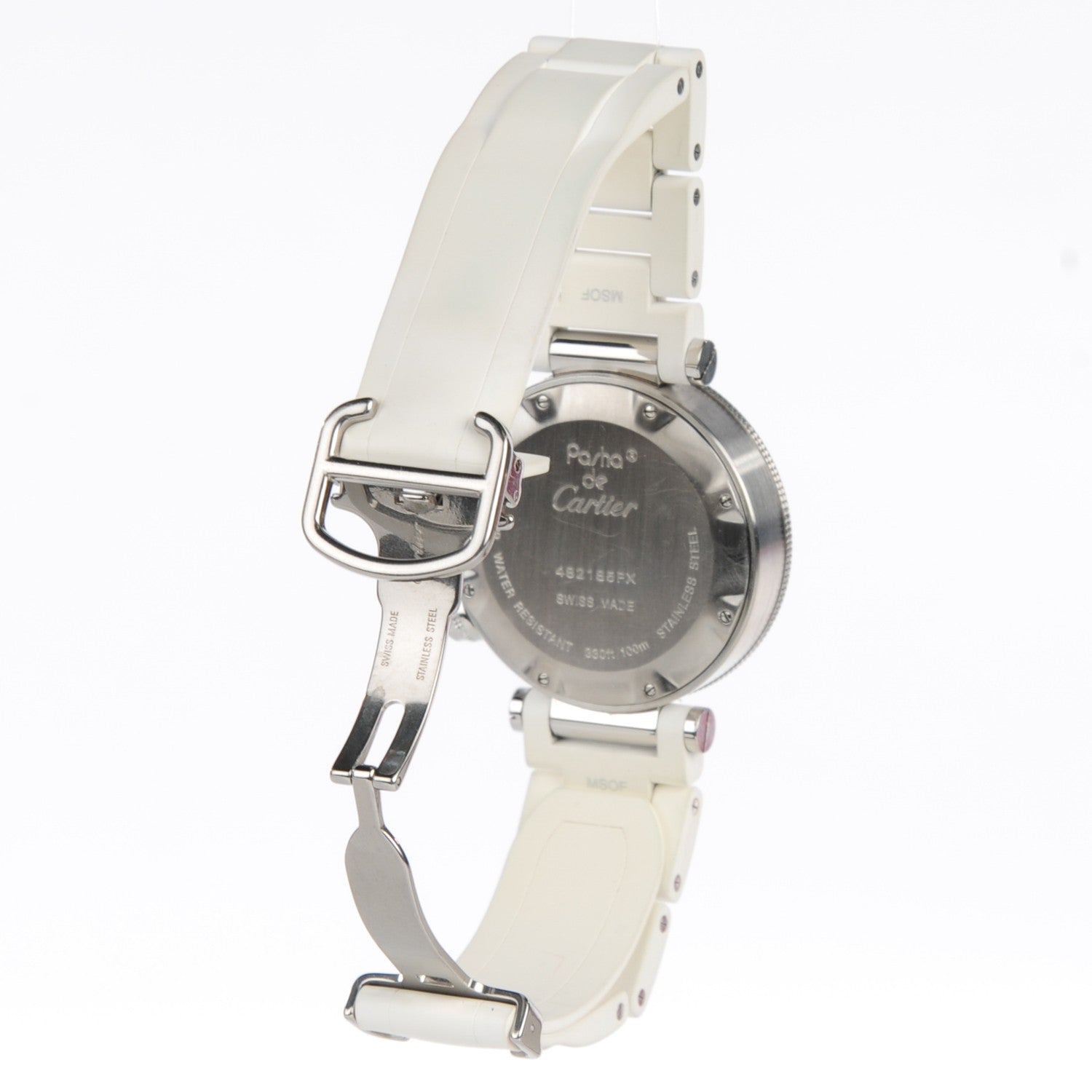 Cartier Stainless Steel Rubber 37mm Pasha C Seatimer Quartz Watch 7 of 12