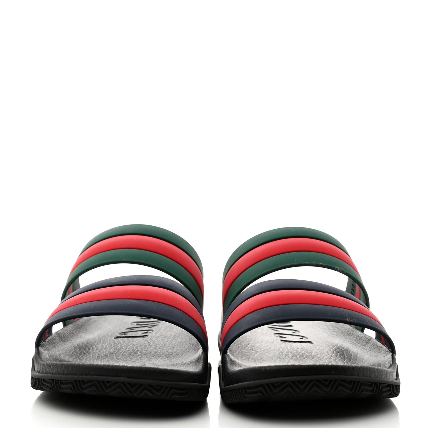Rubber Web Mens Slide Sandals 11 Green Red