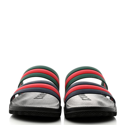 Gucci Rubber Web Mens Slide Sandals 11 Green Red 2 of 9