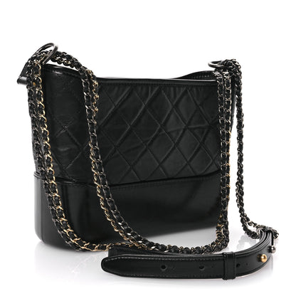 Chanel Aged Calfskin Quilted New Medium Gabrielle Hobo Black 3 of 10