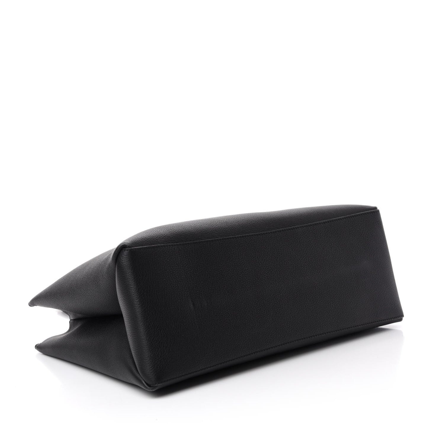 Grained Calfskin Lockme Shopper Black