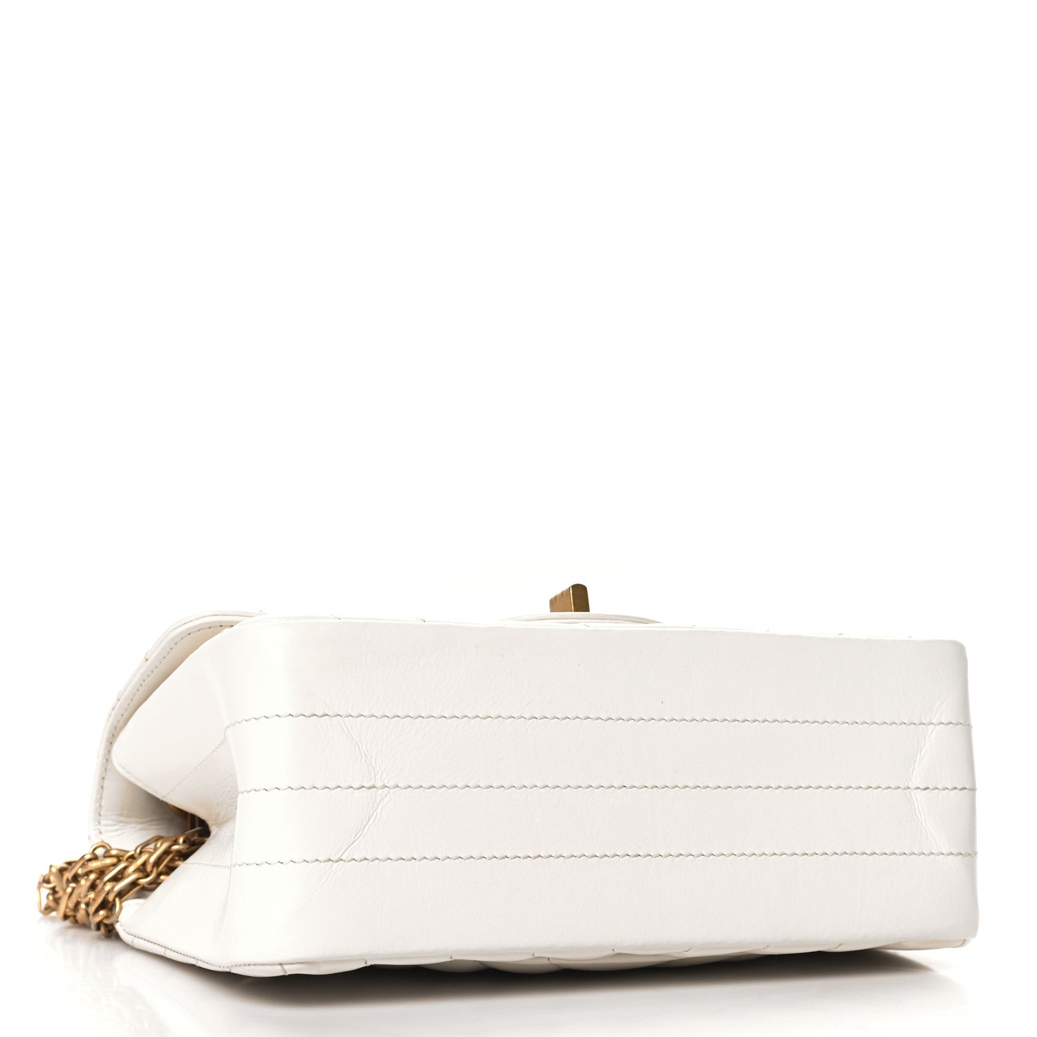 Chanel Aged Calfskin Chevron Quilted 2.55 Reissue Mini Flap White 4 of 10