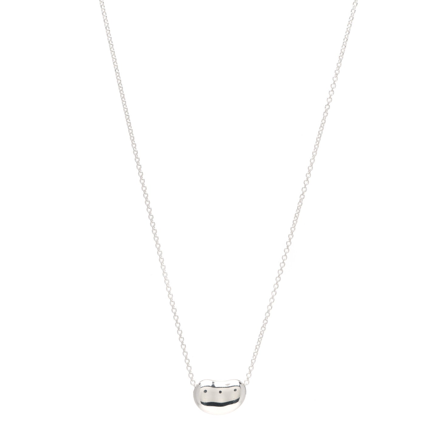 Sterling Silver 9mm Elsa Peretti Bean Pendant Necklace