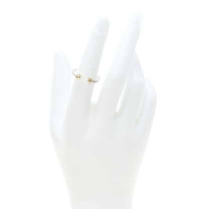 David Yurman Sterling Silver 14K Yellow Gold Diamond Freshwater Cultured Pearl Renaissance Ring 51 5.75 2 of 4