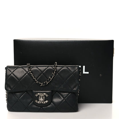 Chanel Lambskin Quilted Mini Mineral Nights Flap Crossbody Bag Black 15 of 15