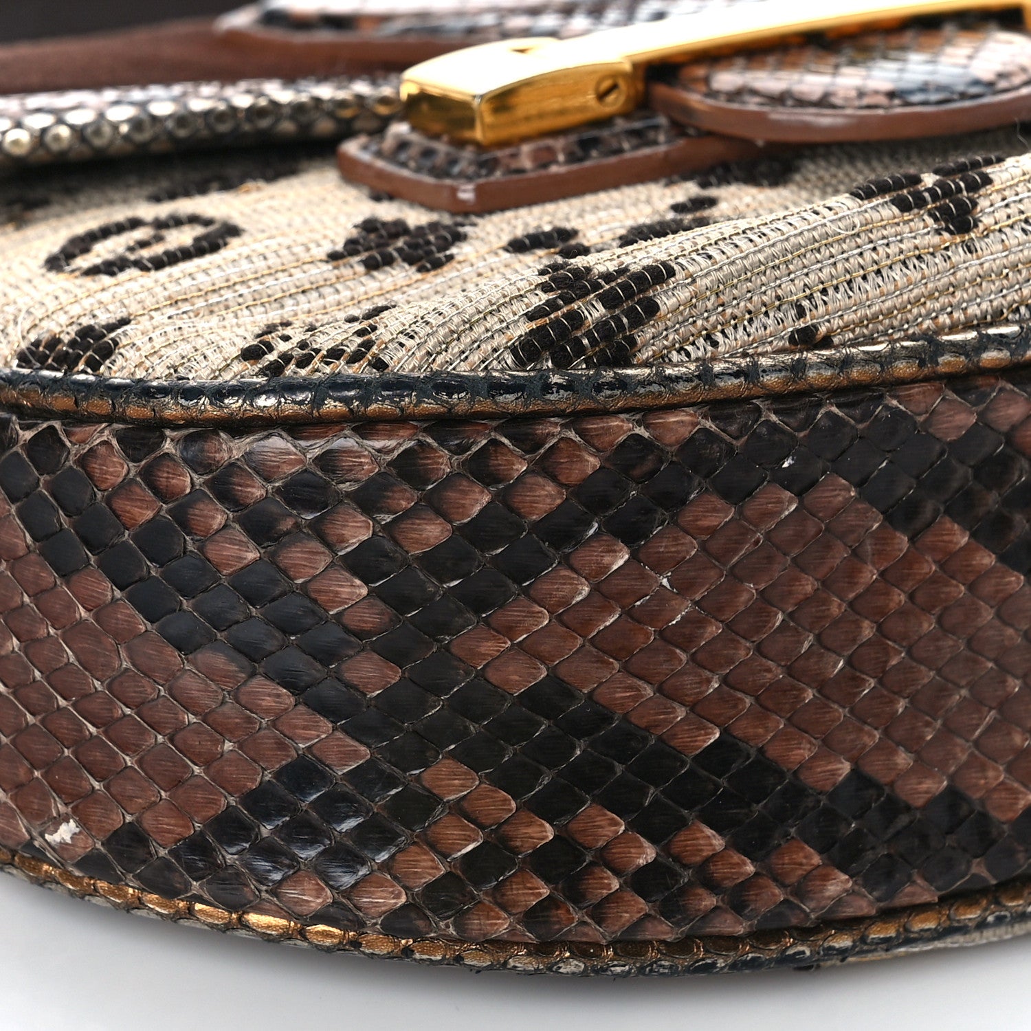 Louis Vuitton Snakeskin Suede Monogram Empire Ponant Marron 7 of 12