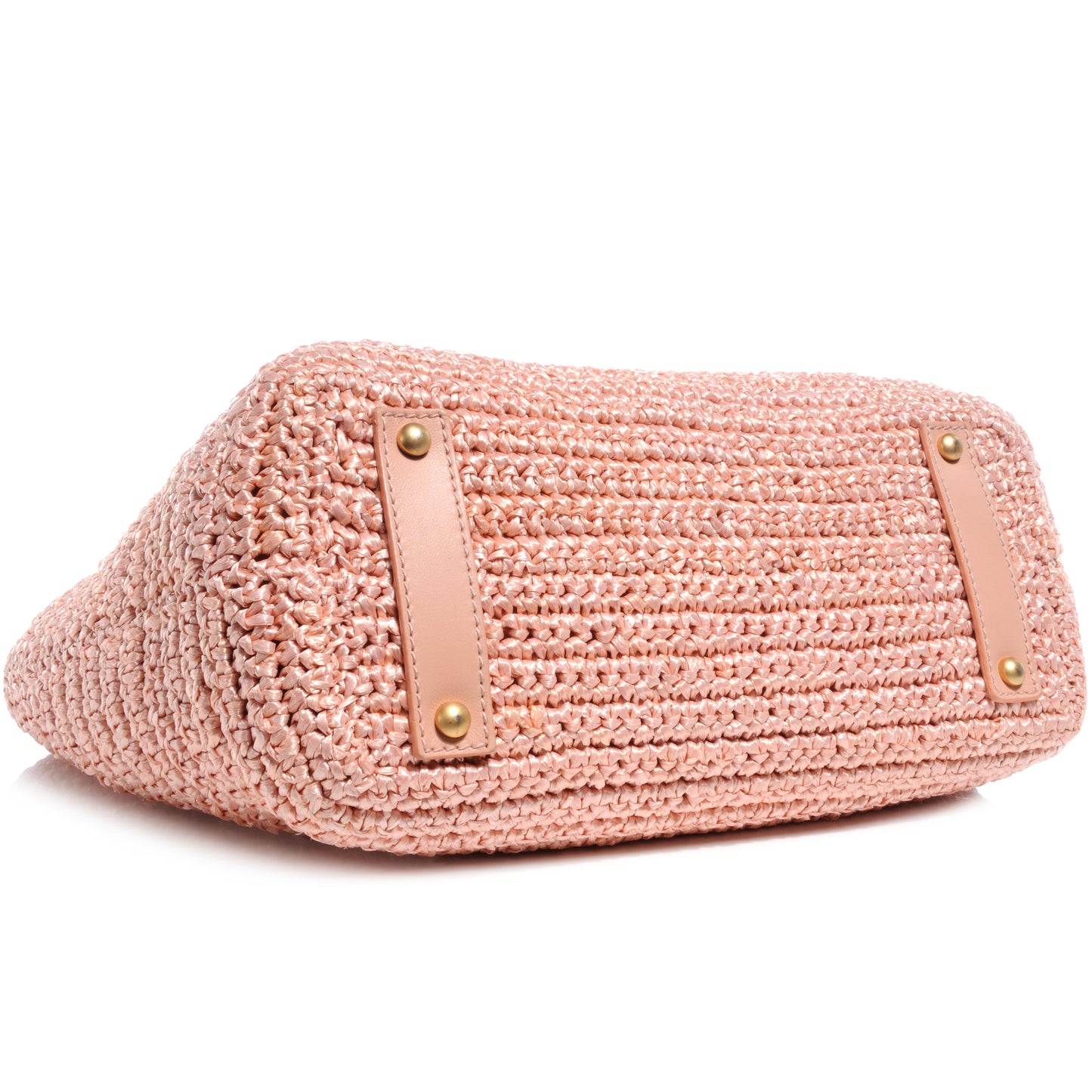 Straw Raffia Tote Pink