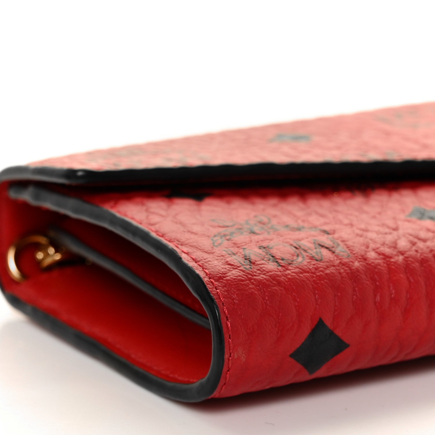 MCM Visetos Patricia Wallet On Chain Ruby Red 6 of 7