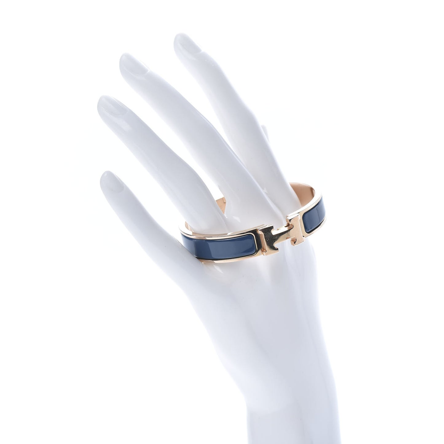 Enamel Narrow Clic Clac H Bracelet PM Bleu De Genes