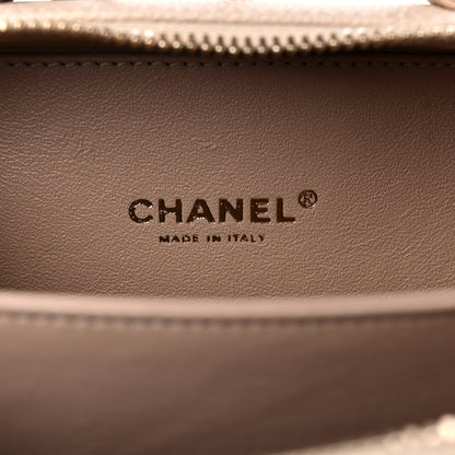 Chanel Caviar Quilted Small CC Filigree Vanity Case Beige 7 of 10