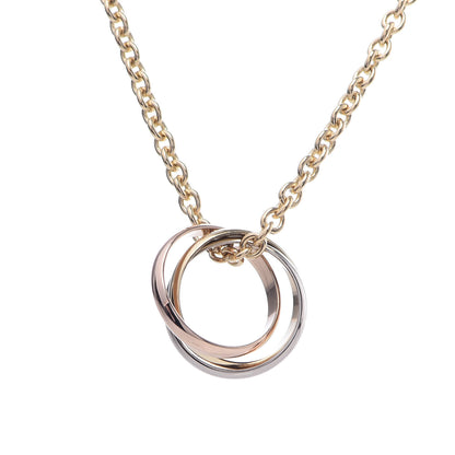 Cartier 18K Pink Yellow White Gold Trinity Pendant Necklace 5 of 8