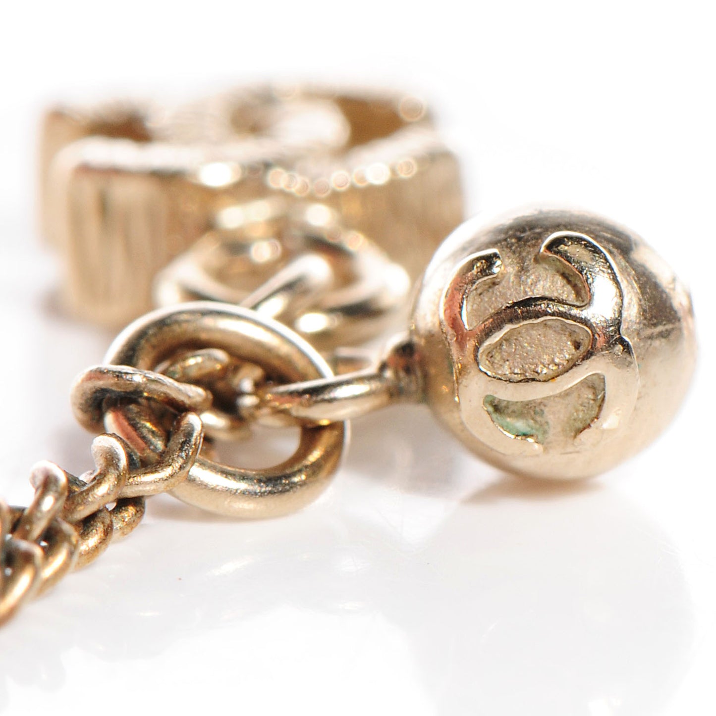 Pearl CC Dangle Earrings