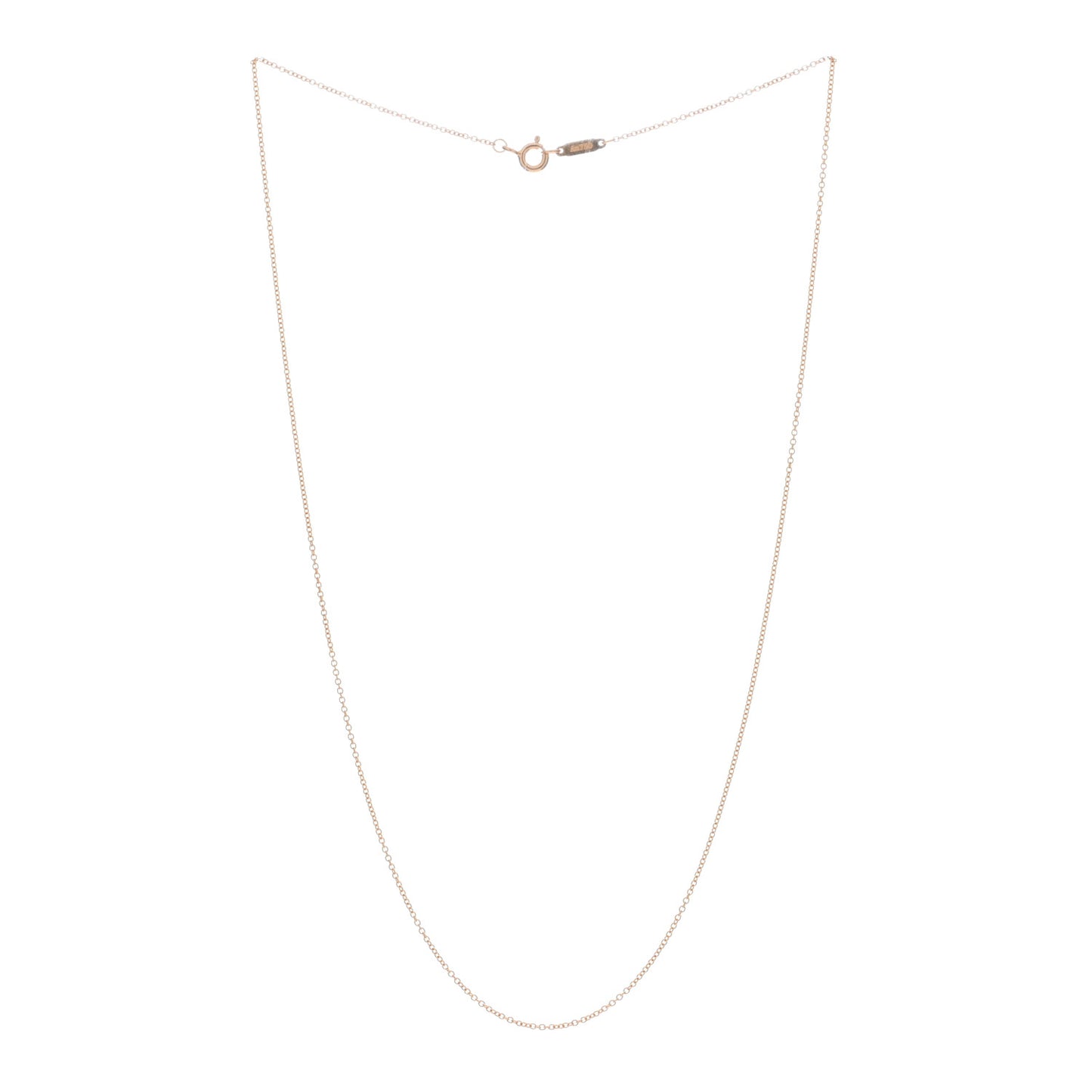 18K Rose Gold Chain Necklace 18"