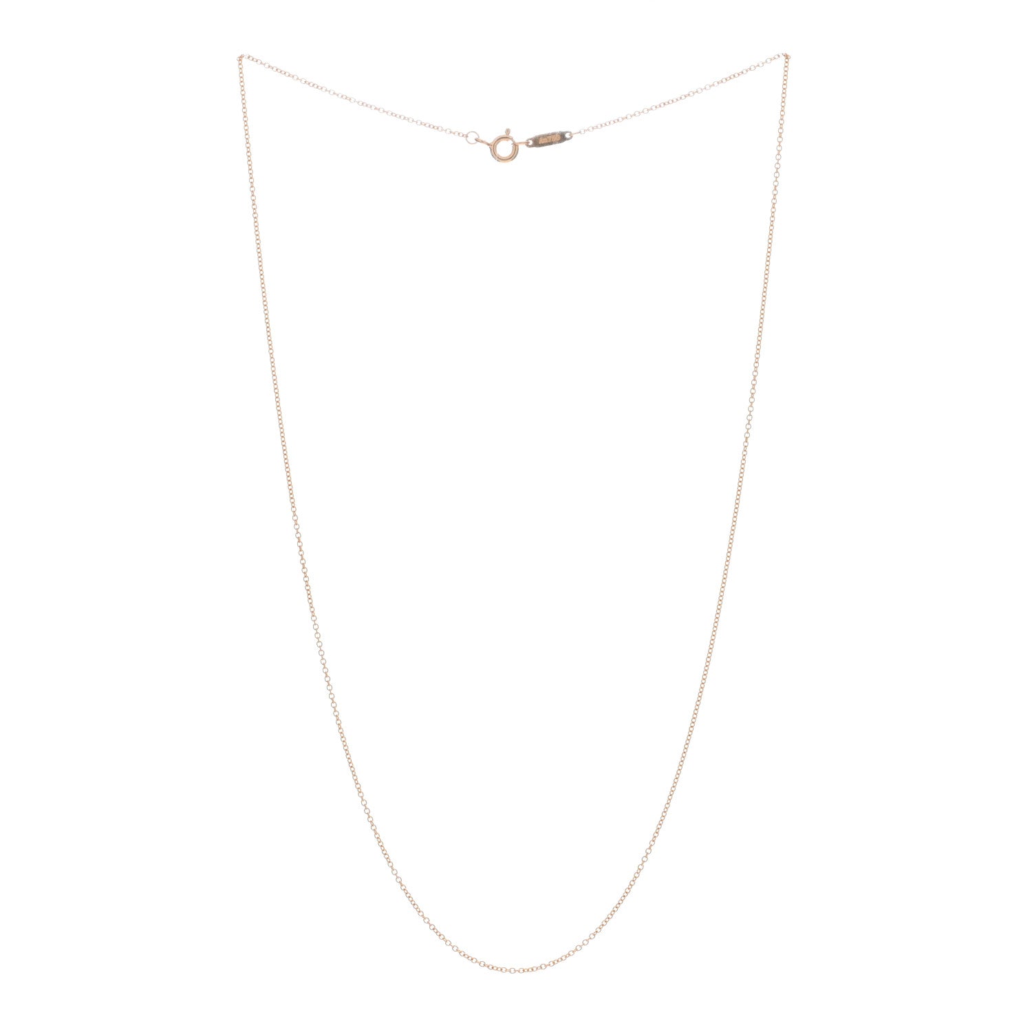 Tiffany 18K Rose Gold Chain Necklace 18" 2 of 4