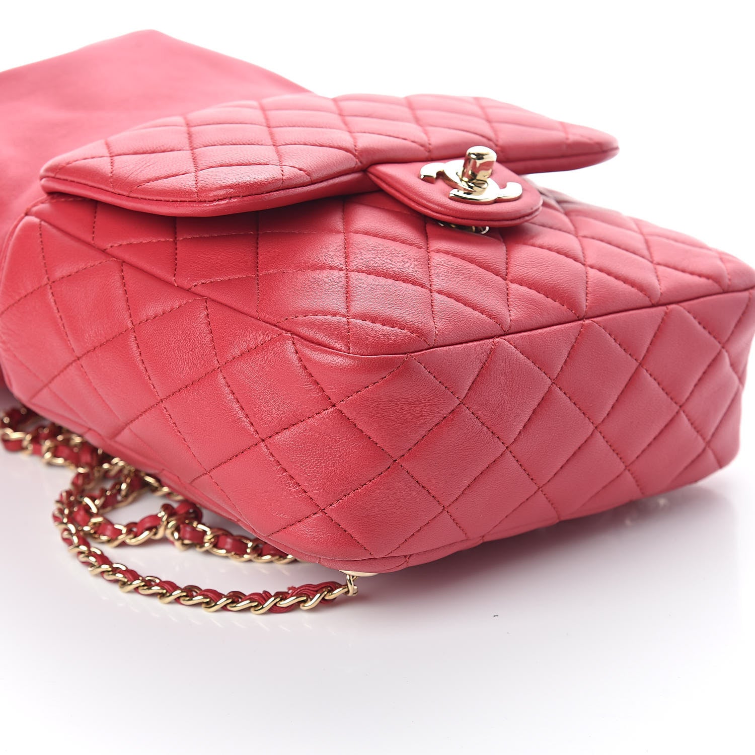 Chanel Lambskin Quilted Small in Seoul Backpack Dark Pink 8 of 9