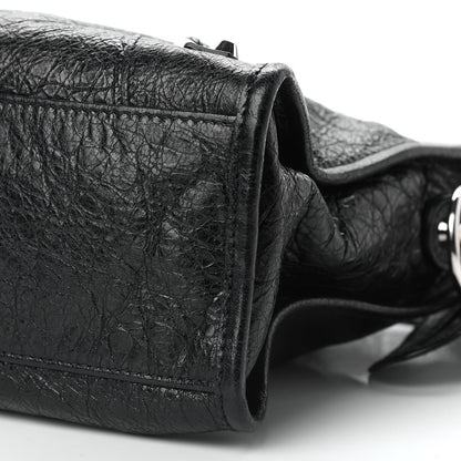 Balenciaga Agneau Classic Silver Hardware S City Logo Strap Black White 8 of 8