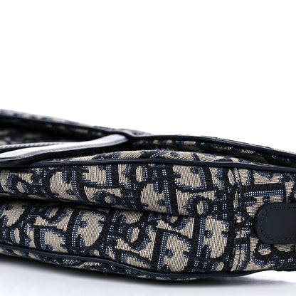 Christian Dior Oblique Saddle Bag Blue 9 of 11