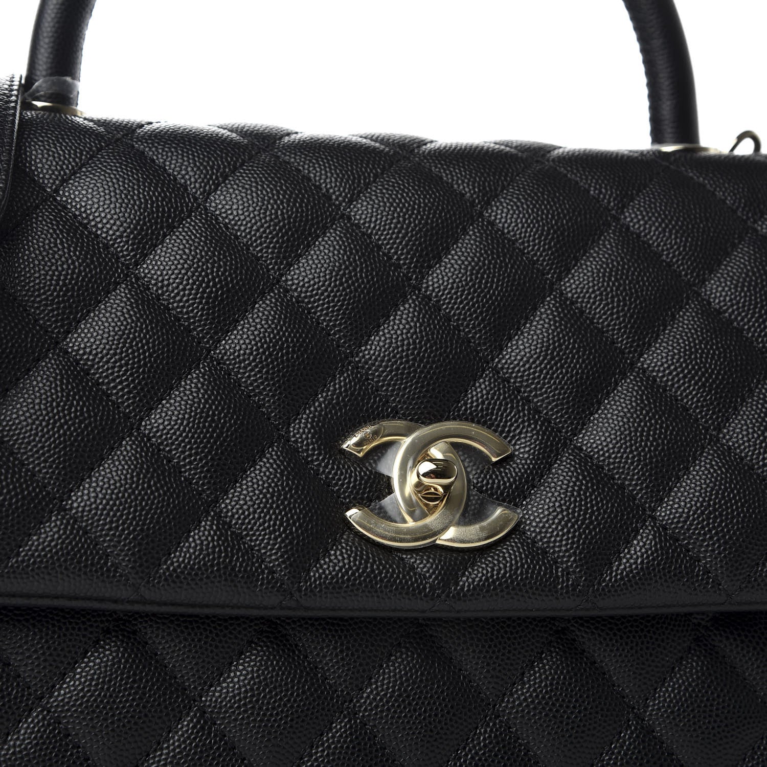Chanel Caviar Quilted Small Coco Handle Flap Black 10 of 11
