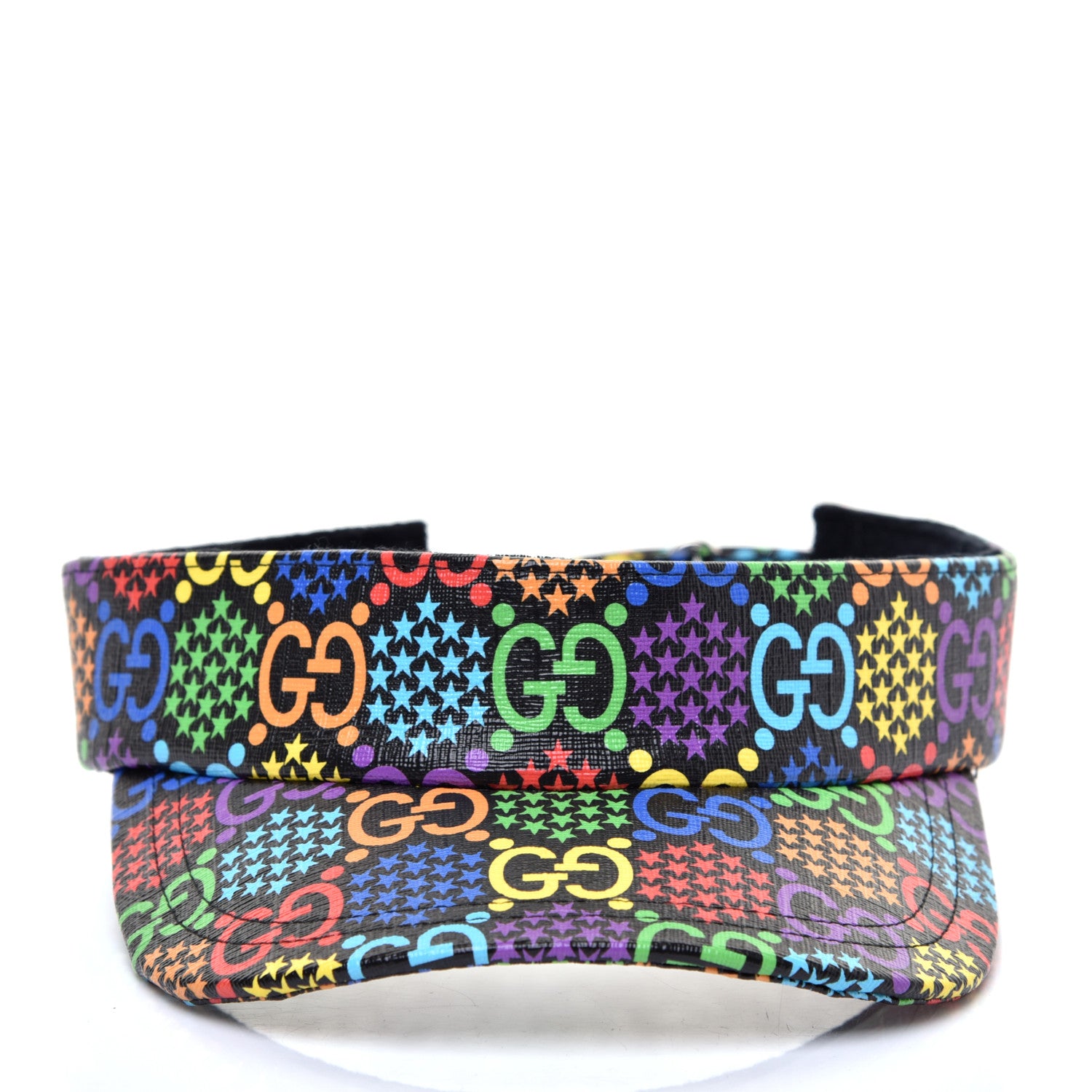 Gucci GG Supreme Monogram Psychedelic Izzy Visor L Black Multicolor 3 of 8