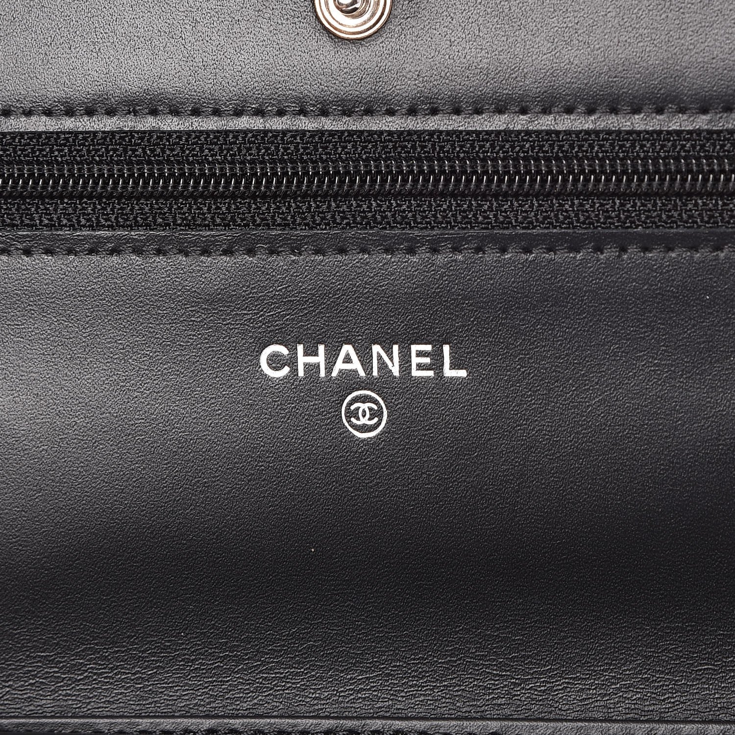 Chanel Caviar Timeless CC Wallet On Chain WOC Black 6 of 9