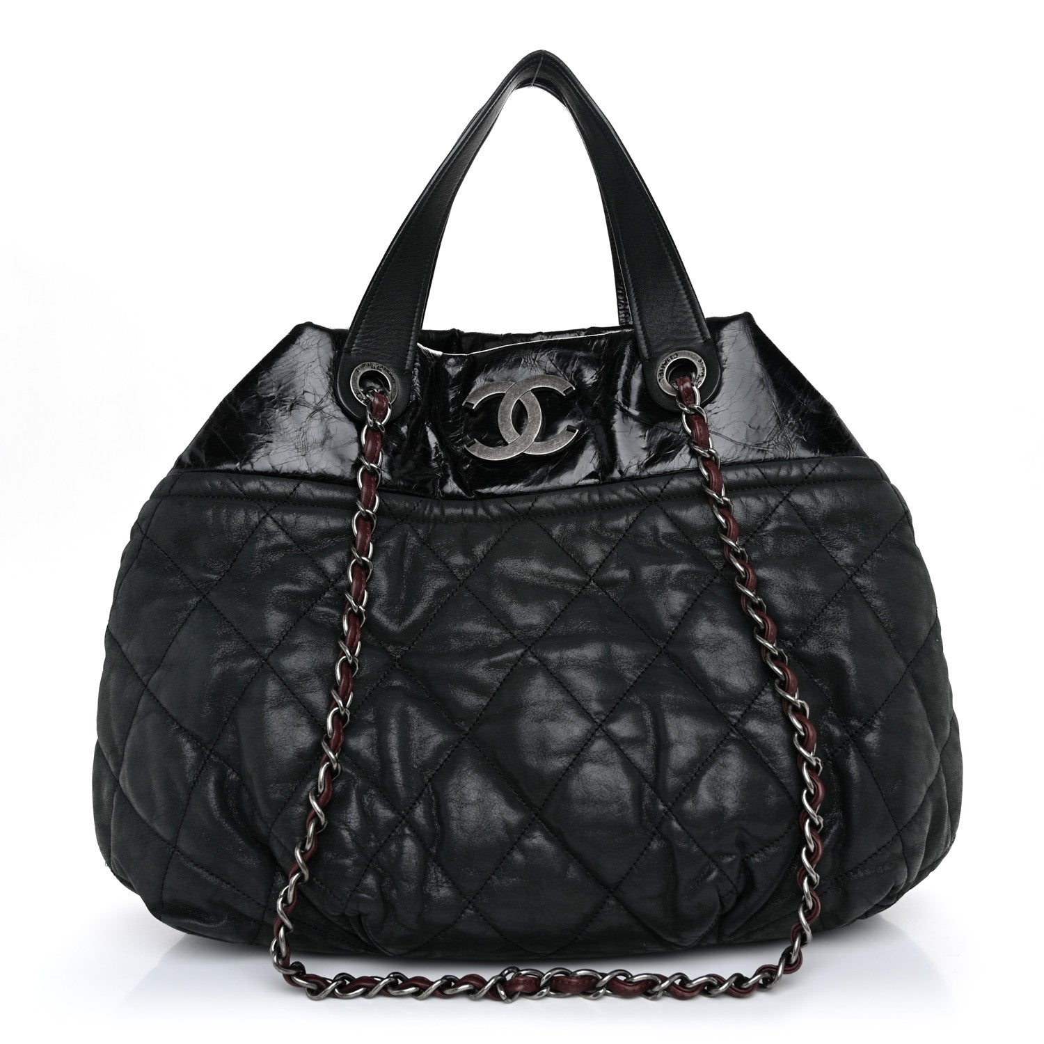 Chanel Iridescent Calfskin Quilted Large In The Mix Tote Black 1 of 10