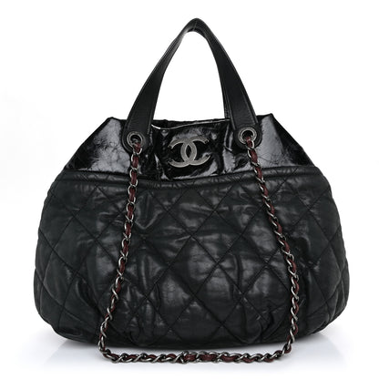 Chanel Iridescent Calfskin Quilted Large In The Mix Tote Black 1 of 10