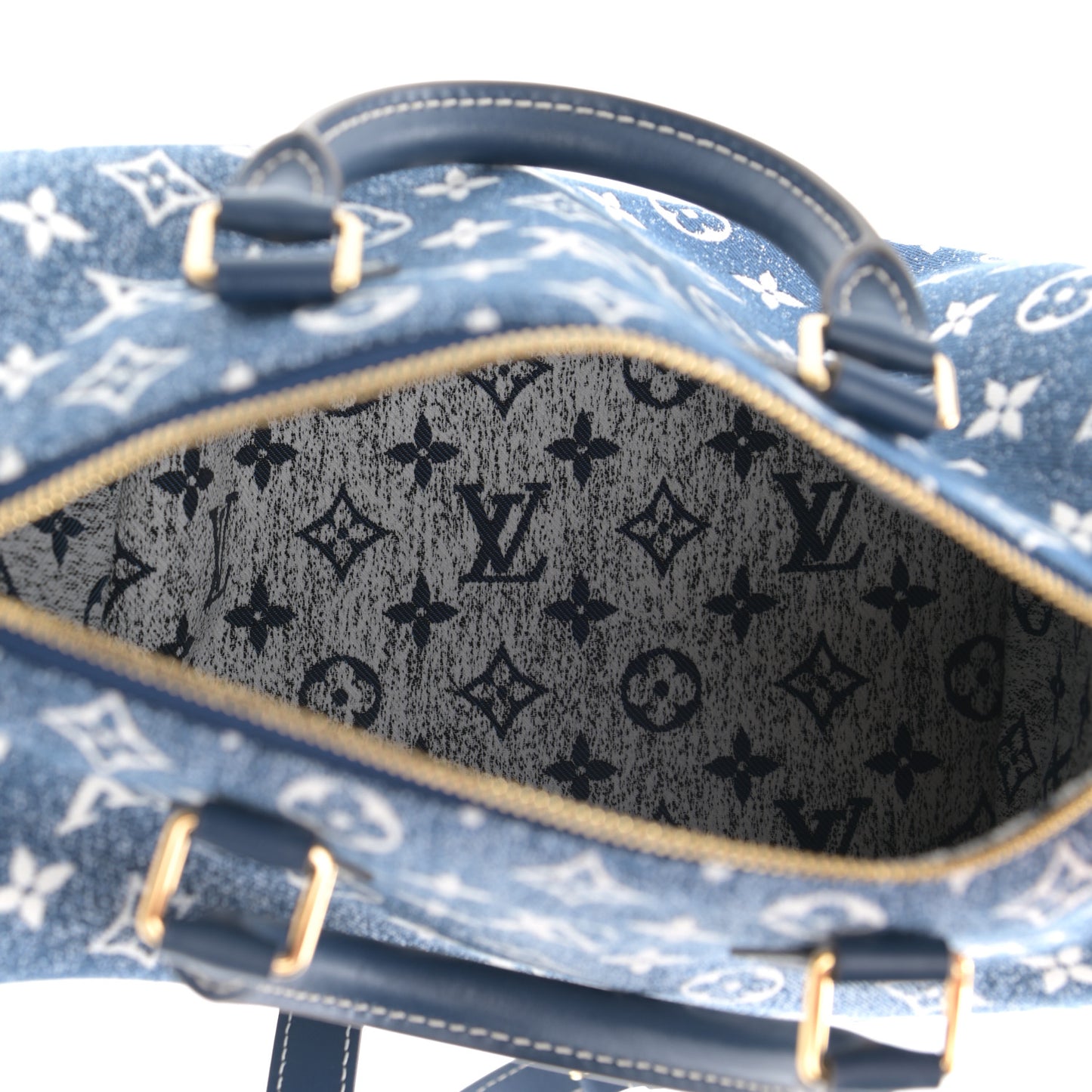 Monogram Jacquard Denim Speedy Bandouliere 25 Bleu