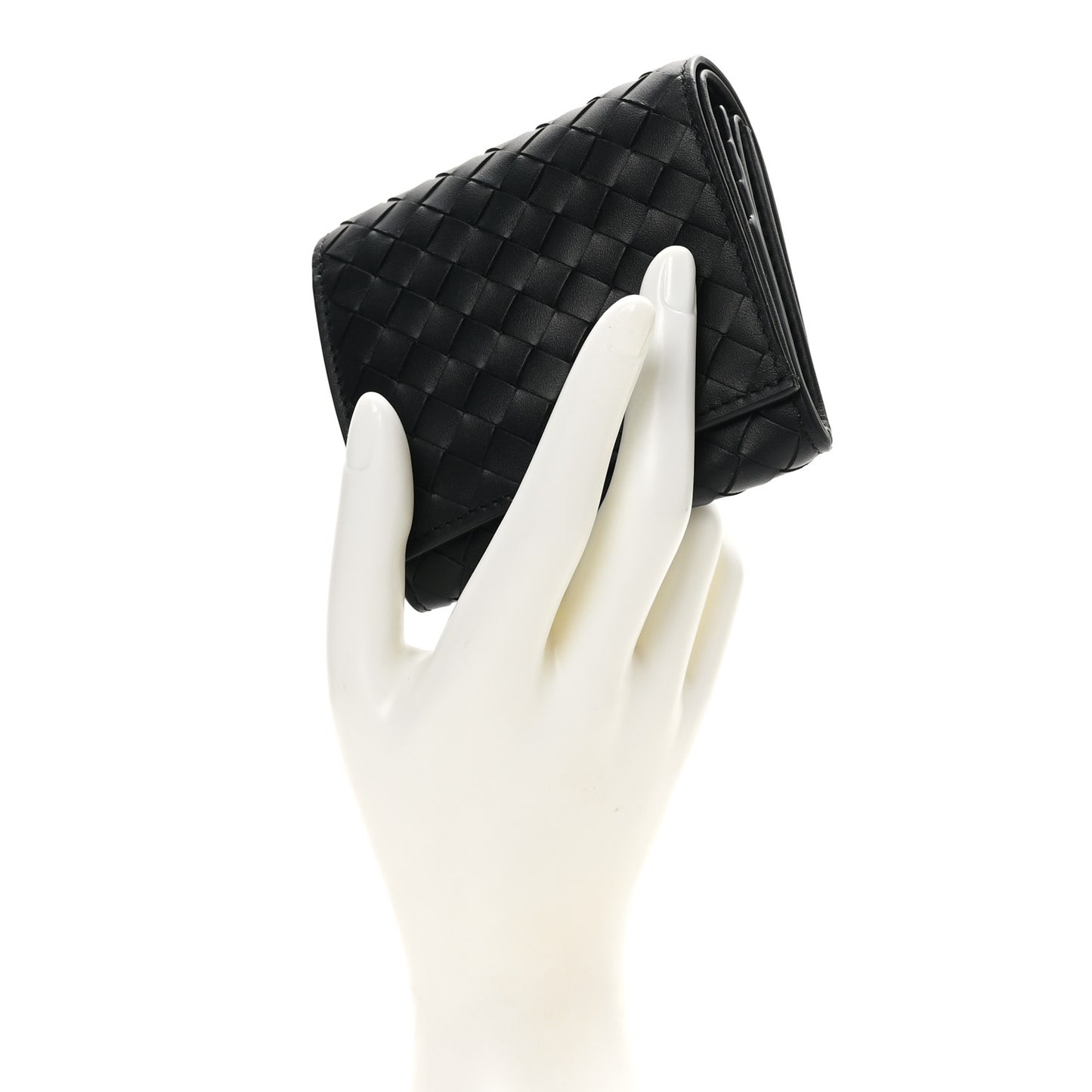 Nappa Intrecciato Bi-Fold Wallet Black