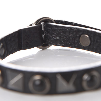 Valentino Garavani Calfskin Rockstud Rolling Bracelet Black 4 of 5