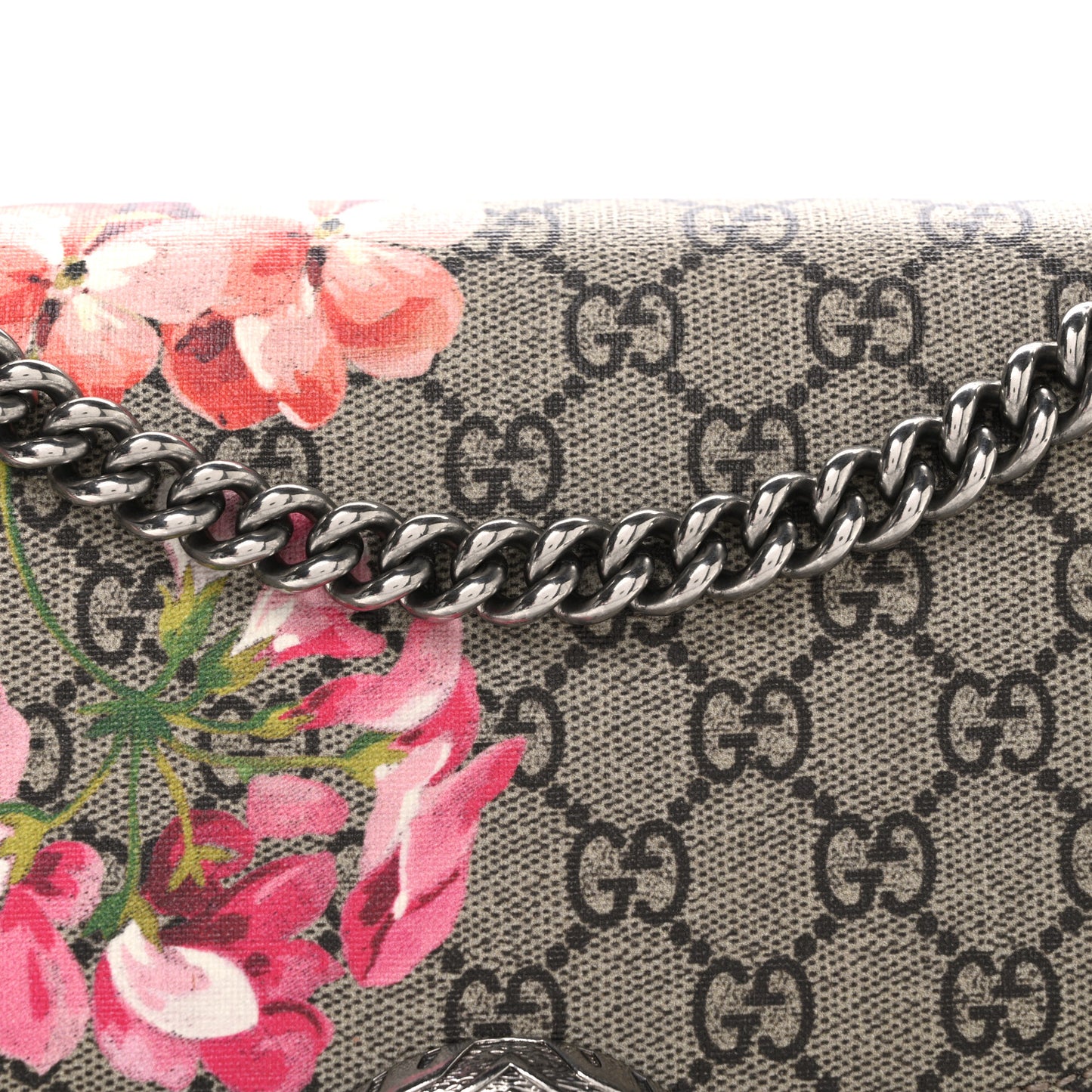 GG Supreme Monogram Blooms Medium Dionysus Shoulder Bag Beige Multicolor Dry Rose
