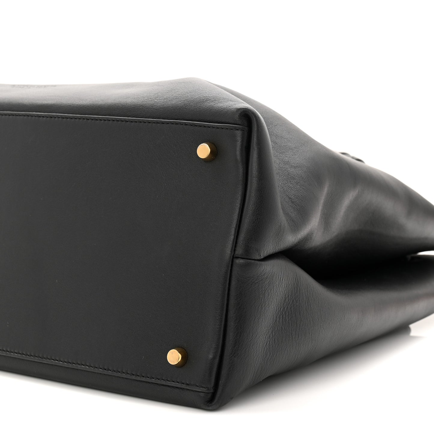 Silky Calfskin Large Andiamo Shoulder Bag Black